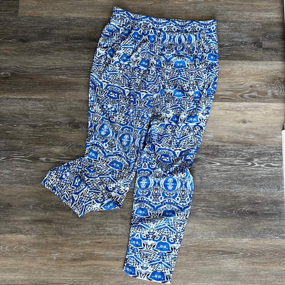 Straight leg cotton pants